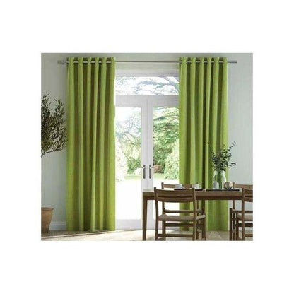 Modern GREEN Curtains (2 panels 1.5m each) with a 2m WHITE sheer