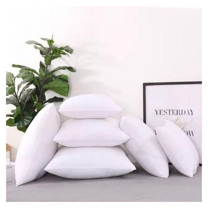 Fiber Solid Throw Pillows Pack Of 4 (White) - 18x18inch(45x45cm)