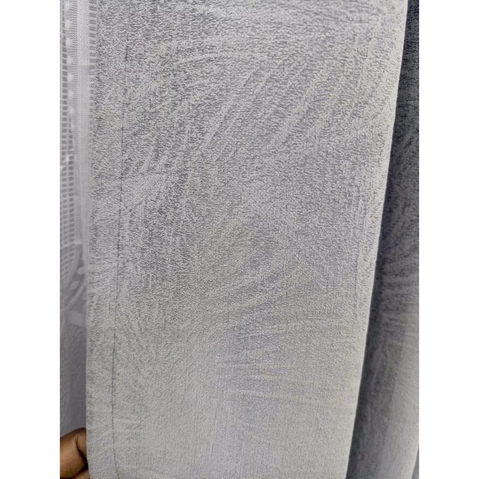 2Pc GREY Curtain 2M+2M HEAVY BLACKOUT Design
