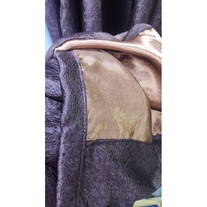 2Pcs BROWN  Curtains 3M (1.5M +1.5M) + 1Pc FREE FROLRAL SHEER (2M) window with a length of 1.5 meters  is best served by a 3-meter curtain.