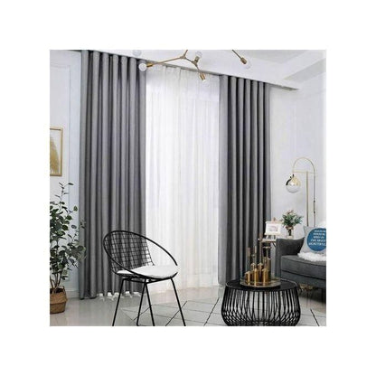 1PC GREY BLACKOUT CURTAIN FOR WINDOW (Excludes Sheer) (One Panel Per Item) 1000cm X 225cm (Order Two Items For Appearance Similar To The Picture)