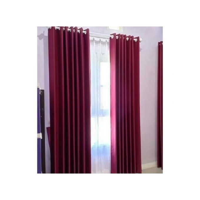 Maroon Curtain For Window And Doors