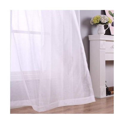 2pcs Brown Curtain with a Sheer