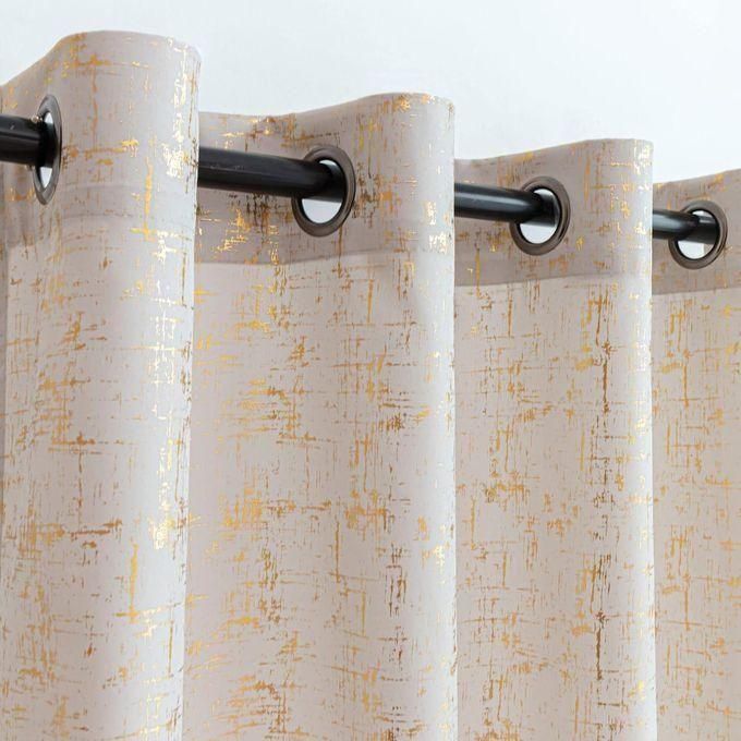 blackout velvet curtain comes as a 4M (2M+2M)+ 3m SHEER  AND both have eyelet header design which are long enough to cover your window with the height of 225cm.