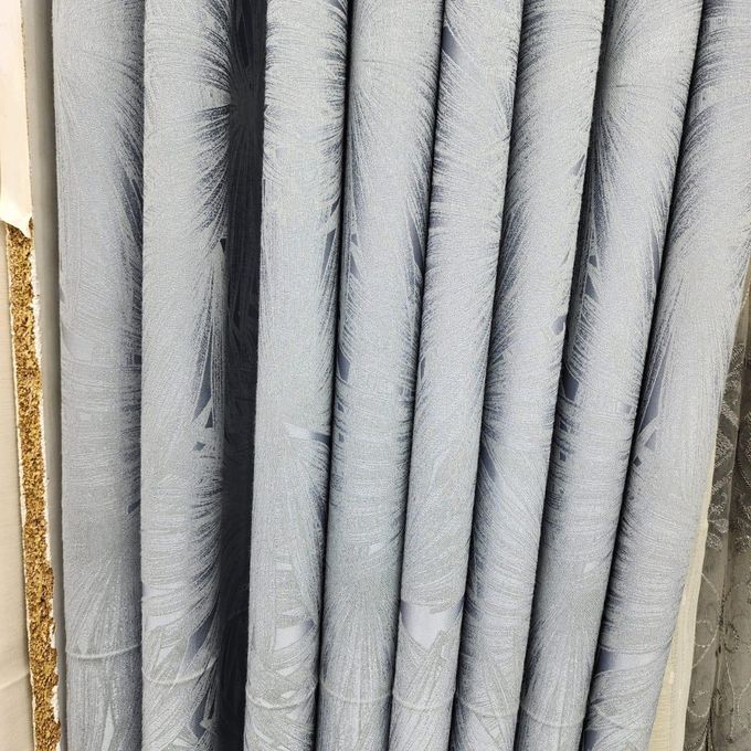 2pcs Textured Curtain (Each 1.5M) with 1Pc Sheer 1.5M