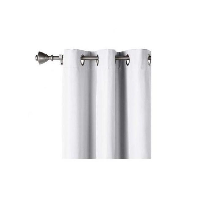 One Panel Of White (1.5m)  Window Curtains For Living Room Fully Stitched With A Plastic Eyelet Header For Use With A Curtain Rod
