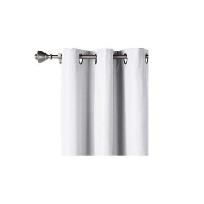 One Panel Of White (1.5m)  Window Curtains For Living Room Fully Stitched With A Plastic Eyelet Header For Use With A Curtain Rod