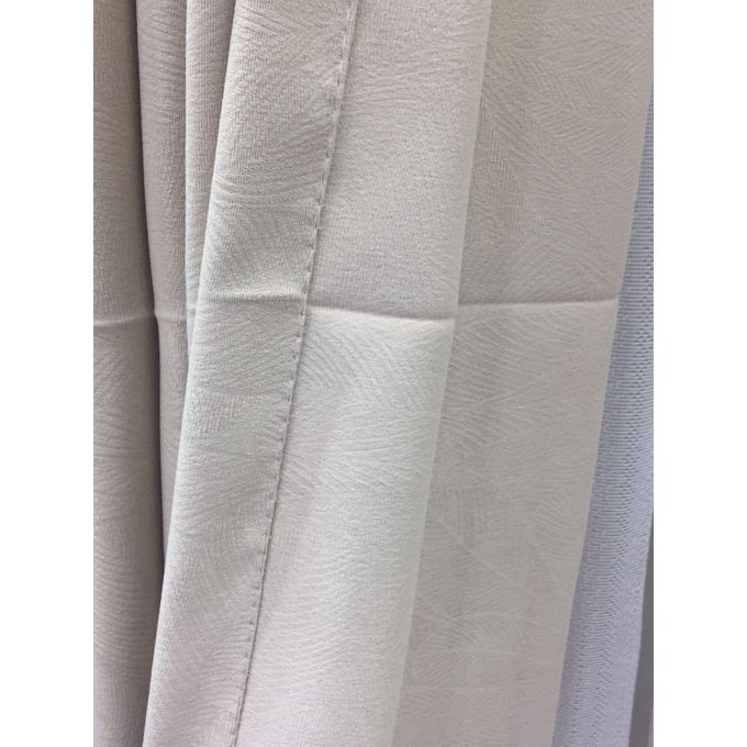 2PCS Modern Window Curtains Cream White Measuring 2M+2M With A 1Pc Sheer 3M. Ideal For Living Room/bedroom/dining Room/study Room/home Office (exclusive Sheer). With White Plastic Eyelets