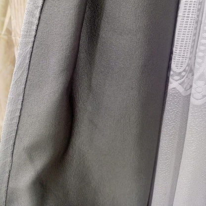 2Pc GREY Curtain 2M+2M HEAVY BLACKOUT Design