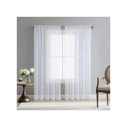 Curtains 2Pc ROYAL Blue (2M Each) + FREE WHITE SHEER 3M