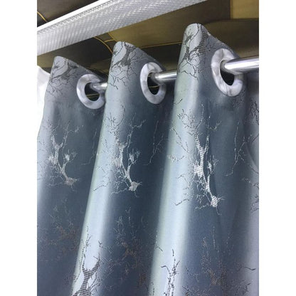 2PCs Heavy Dark Grey Curtain 2m+2M With  Heavy Sheer 3M. With Curtain and Sheer Height of 2.25M. Both Have Eyelet Headers.
