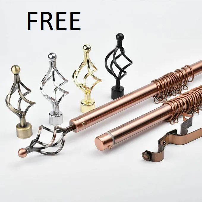 Orange CURTAINS 2Pcs (1.5m Each) Each 2M WHITE SHEER With FREE 2m Single Curtain Rod – Elegant Window Drapes For Living Room & Bedroom