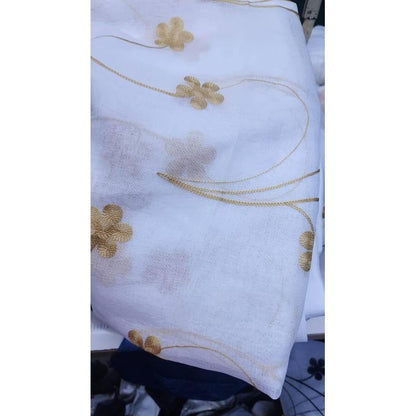 2Pcs Special Gold Curtains 3M (1.5M +1.5M) + 1Pc FREE White Embroidered Sheer (2M) window with a length of 1.5 meters  is best served by a 3-meter curtain.