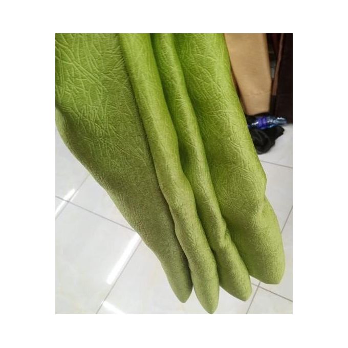 Modern GREEN Curtains (2 panels 1.5m each) with a 2m WHITE MATCHING sheer