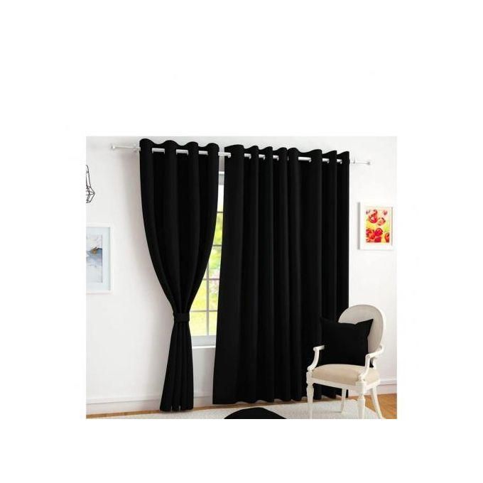 2PCS BLACK CURTAIN 3M(1.5m each)+ 2M FREE floral SHEER ELEGANT LIVING ROOM