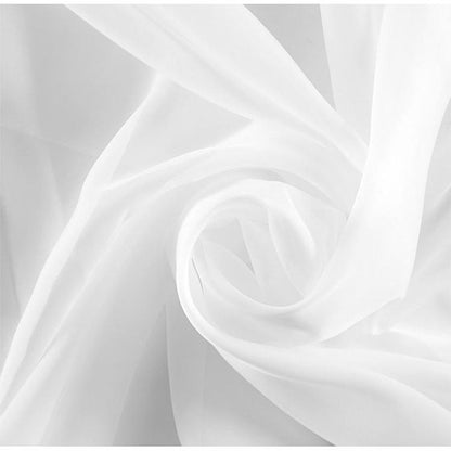 2Pcs BLACK Curtains 1.5M Each + 1Pc  WHITE SHEER 2M