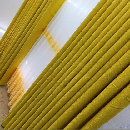 MUSTARD YELLOW curtain (ngunia) 3M(1.5M+1.5M) AND 2M HEAVY sheer For Living Room Window and Door.