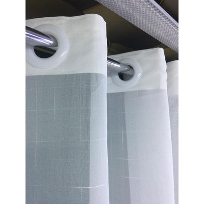 2PCs Heavy Dark Grey Curtain 2m+2M With  Heavy Sheer 3M. With Curtain and Sheer Height of 2.25M. Both Have Eyelet Headers.