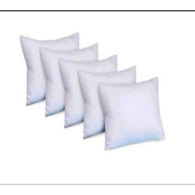 Fiber Solid Throw Pillows Pack Of 4 (White) - 18x18inch(45x45cm)