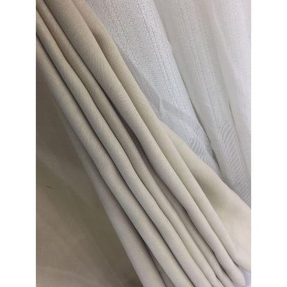 2PCS Modern Window Curtains Cream White Measuring 2M+2M With A 1Pc Sheer 3M. Ideal For Living Room/bedroom/dining Room/study Room/home Office (exclusive Sheer). With White Plastic Eyelets