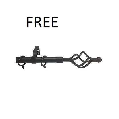 Pink CURTAINS 2Pcs (1.5m Each) Each 2M WHITE SHEER with FREE 2m single Curtain Rod – Elegant Window Drapes for Living Room & Bedroom