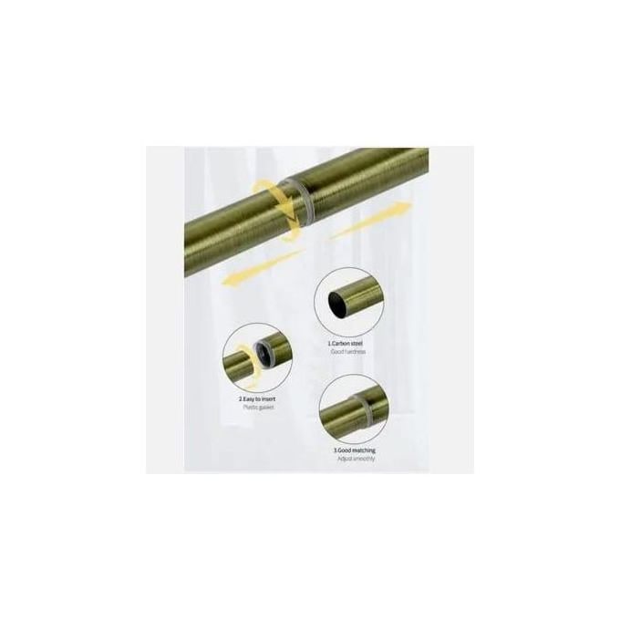 Orange CURTAINS 2Pcs (1.5m Each) Each 2M WHITE SHEER With FREE 2m Single Curtain Rod – Elegant Window Drapes For Living Room & Bedroom