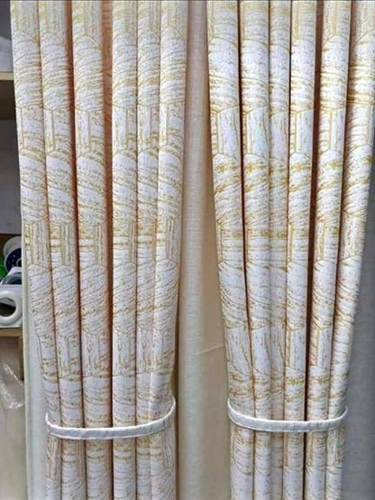 Floral Curtain with Heavy Fabric (2M+2M)