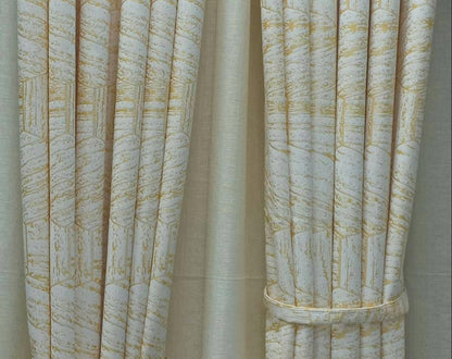 Floral Curtain with Heavy Fabric (2M+2M)